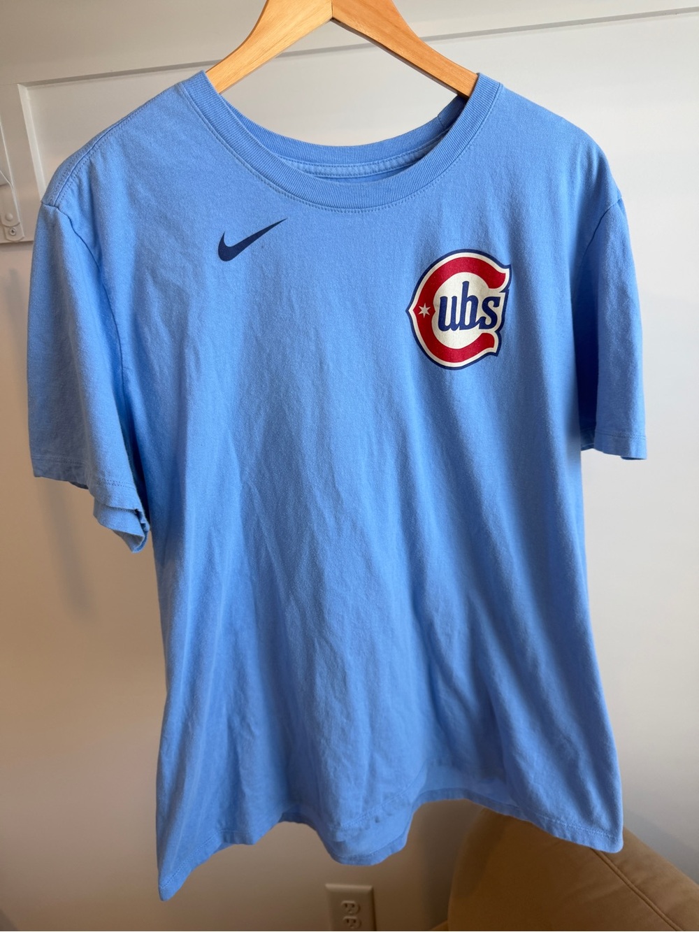 Nike Light Blue Cubs Logo Short-Sleeve T-Shirt